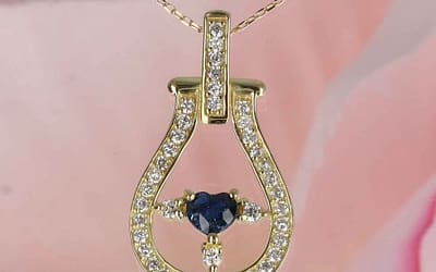 めがねに付いていた飾りをペンダントにジュエリーリフォーム